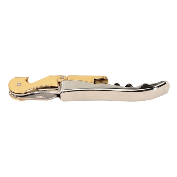 Limited series waiter's corkscrew ergonomic metal handle, stainless steel foil cutter... from ASI 57655 STOPNGO Line
