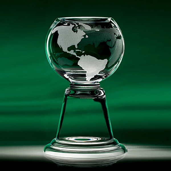 Grande Planet award made of a hand-blown and hand-cut crystal globe... from ASI 62985 J. Charles