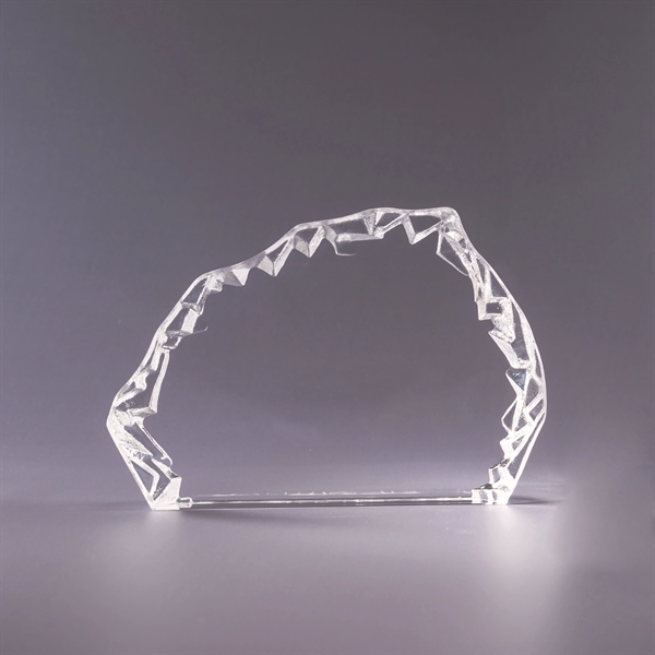 Optic crystal award with deep etch imprint on one side with... from ASI 62985 J. Charles