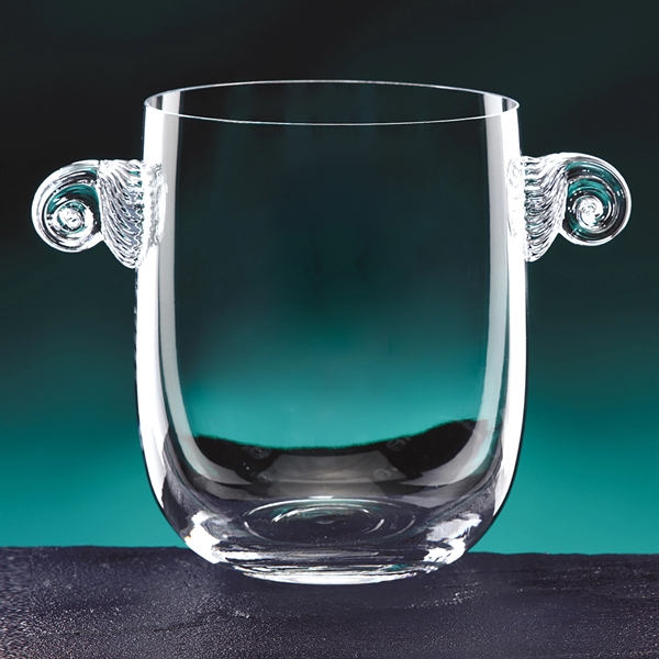 Atelier ice bucket made of hand-blown crystal with flowing handles and... from ASI 62985 J. Charles
