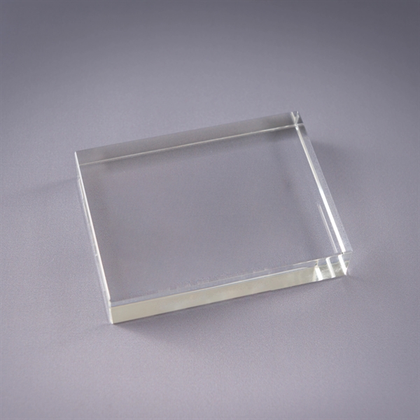 3" x 4" rectangular-shaped paperweight made of optic crystal with deep... from ASI 62985 J. Charles