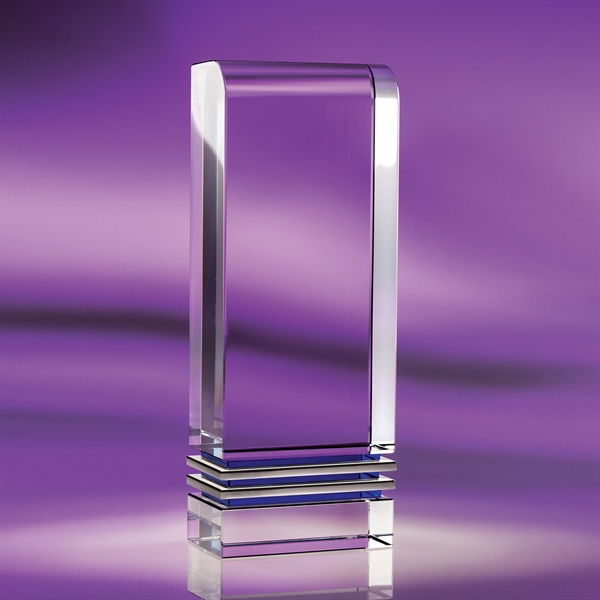 8" x 3" x 1.75" crystal award made of clear optic,... from ASI 62985 J. Charles