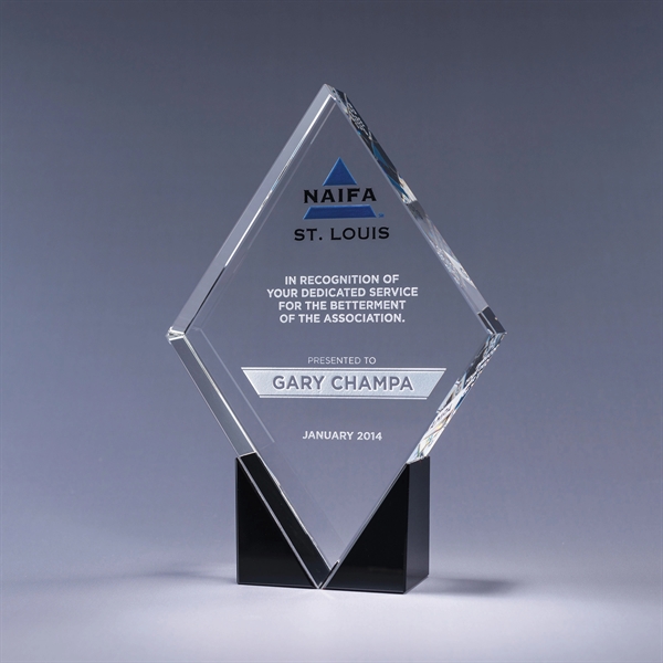 9" x 6" heavy optic and color optic crystal award with... from ASI 62985 J. Charles