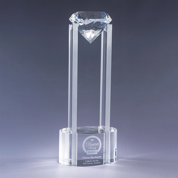 14" award with base/tower made of clear optic crystal and a... from ASI 62985 J. Charles