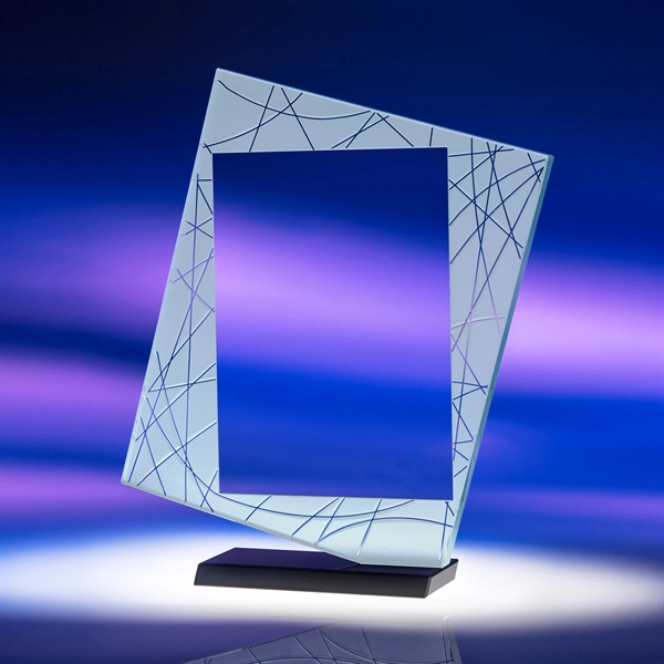 Direction award featuring an abstract pattern etched on jade crystal and... from ASI 62985 J. Charles