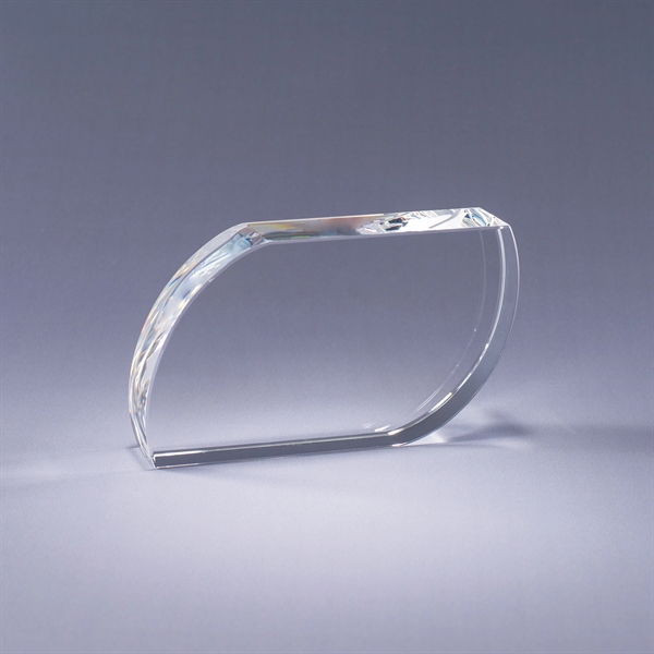 Heavy optic crystal paperweight with deep etch or full color ink... from ASI 62985 J. Charles