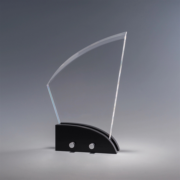 8.25" x 5.5" x 1.5" acrylic award with multi-dimensional shape in... from ASI 62985 J. Charles