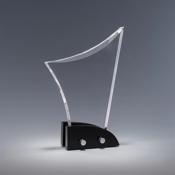 8" x 5.5" x 1.5" acrylic award with multi-dimensional shape in... from ASI 62985 J. Charles
