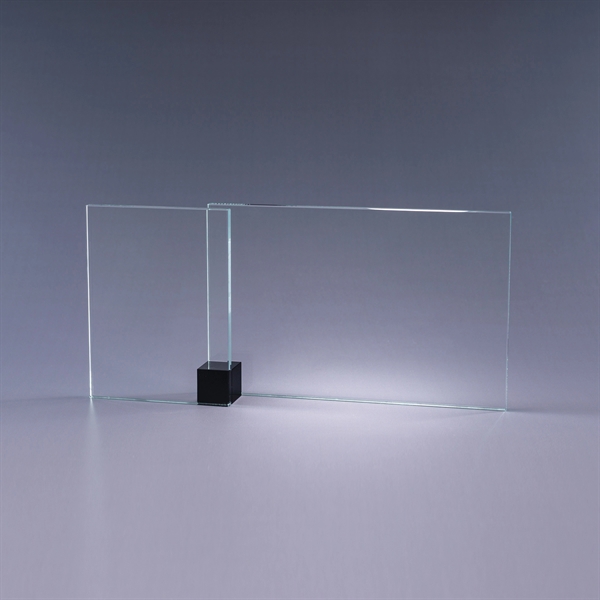 Starphire and optic crystal award with accent block and deep etch... from ASI 62985 J. Charles