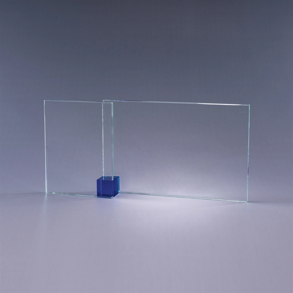 Starphire and optic crystal award with accent block and deep etch... from ASI 62985 J. Charles