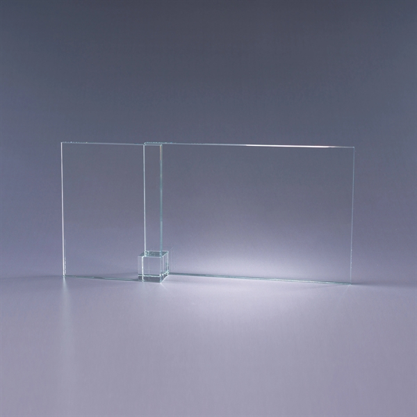 Starphire and optic crystal award with accent block and deep etch... from ASI 62985 J. Charles