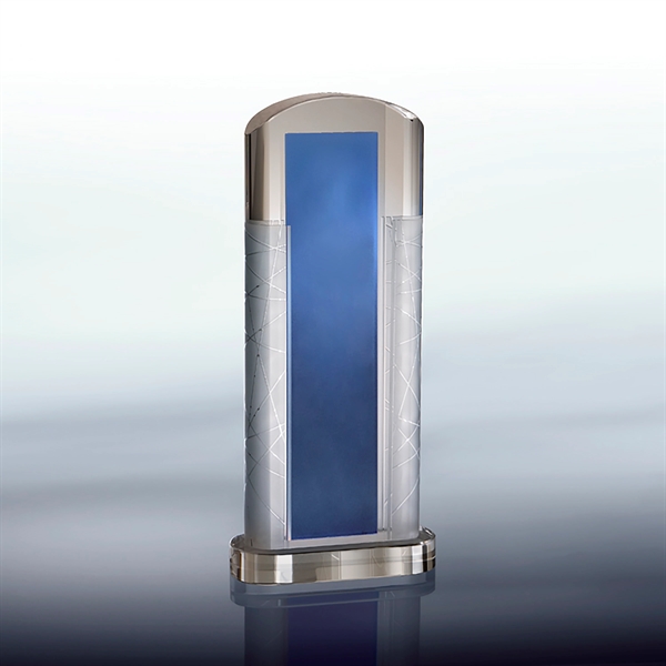 Optic and color optic crystal award with deep etch imprint on... from ASI 62985 J. Charles