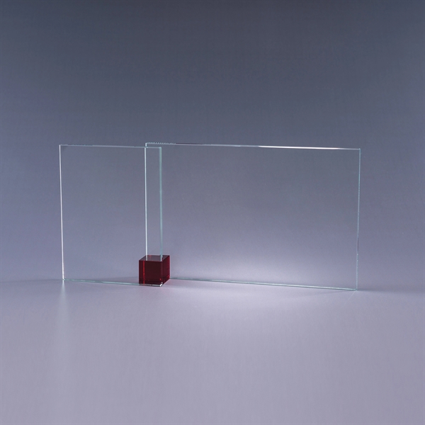 Starphire and optic crystal award with accent block and deep etch... from ASI 62985 J. Charles