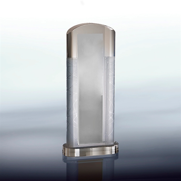 Optic and color optic crystal award with deep etch imprint on... from ASI 62985 J. Charles