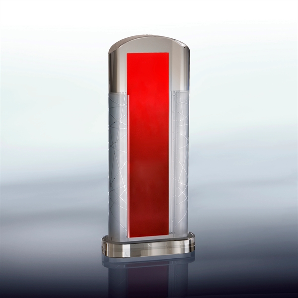 Optic and color optic crystal award with deep etch imprint on... from ASI 62985 J. Charles