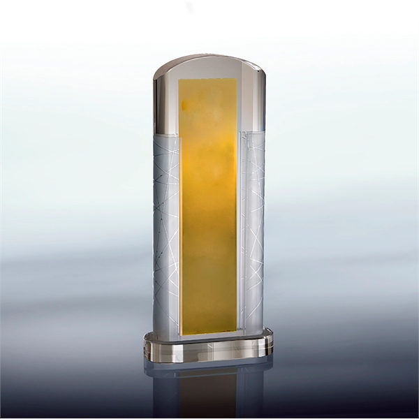 Optic and color optic crystal award with deep etch imprint on... from ASI 62985 J. Charles