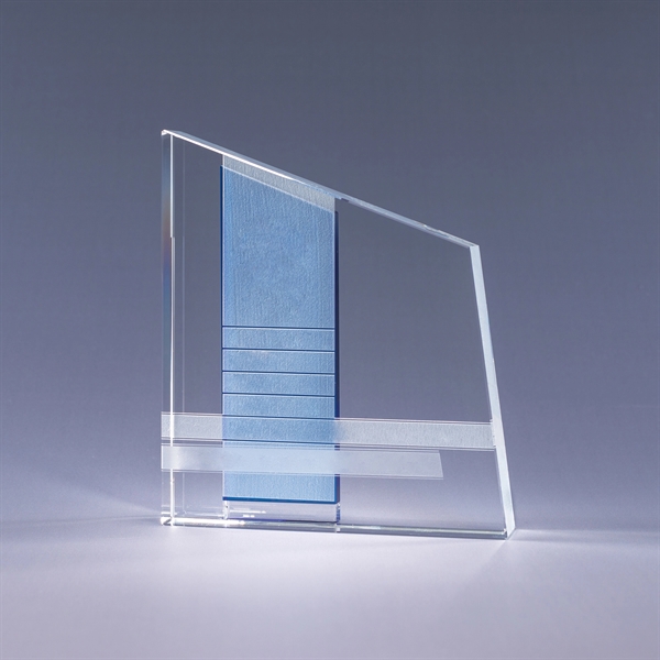 7.25" x 6.25" x 1" optic and color optic crystal award... from ASI 62985 J. Charles