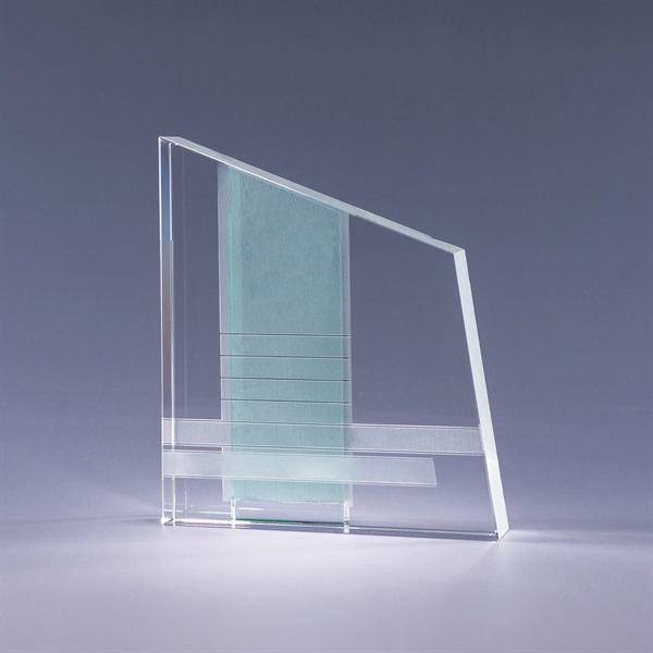 7.25" x 6.25" x 1" optic and color optic crystal award... from ASI 62985 J. Charles