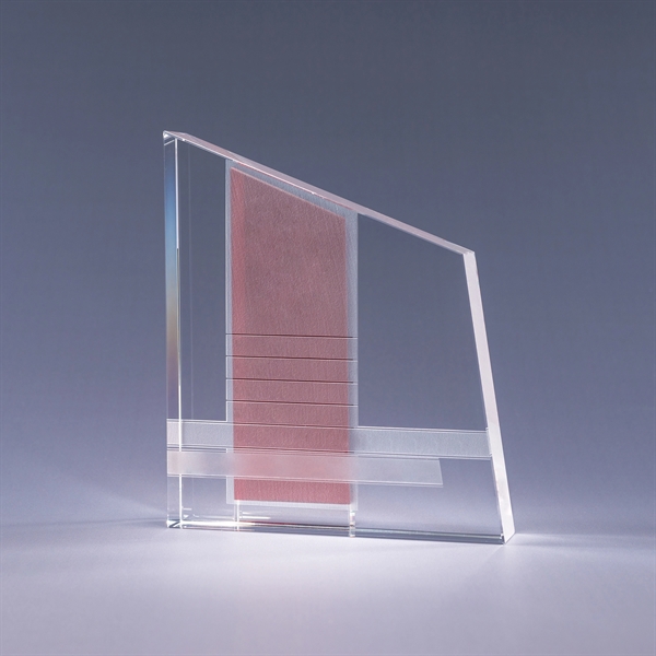 7.25" x 6.25" x 1" optic and color optic crystal award... from ASI 62985 J. Charles