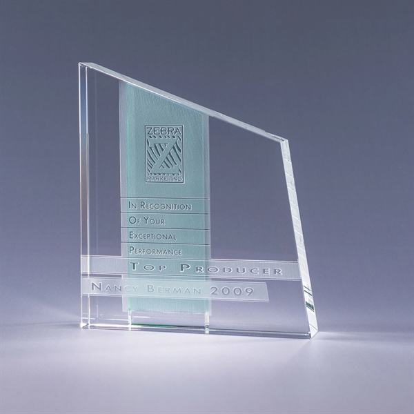 7.25" x 6.25" x 1" optic and color optic crystal award... from ASI 62985 J. Charles