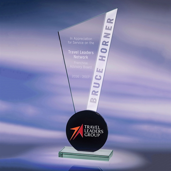 Exclaim award made of highly polished jade and black optic crystal.... from ASI 62985 J. Charles