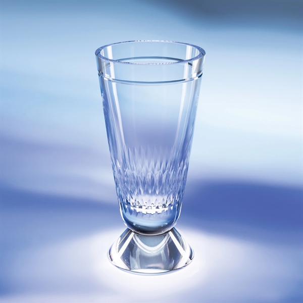 Expression vase made of hand-blown crystal with petal cuts at the... from ASI 62985 J. Charles