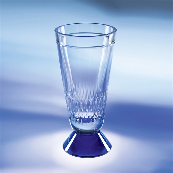 Expression vase made of hand-blown crystal with petal cuts at the... from ASI 62985 J. Charles