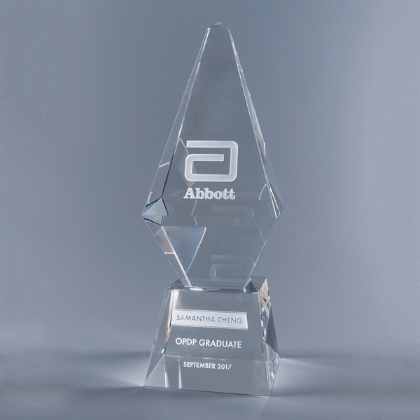 Homage award made of optic crystal in designer gift packaging and... from ASI 62985 J. Charles