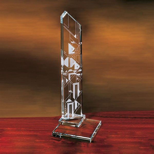 12.5" x 4" column shaped award made of starphire crystal; includes... from ASI 62985 J. Charles