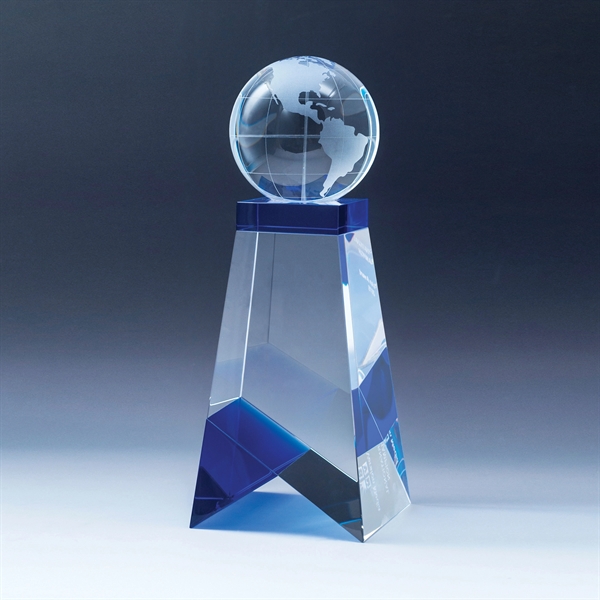 Planet award made of optic crystal with an etched globe on... from ASI 62985 J. Charles