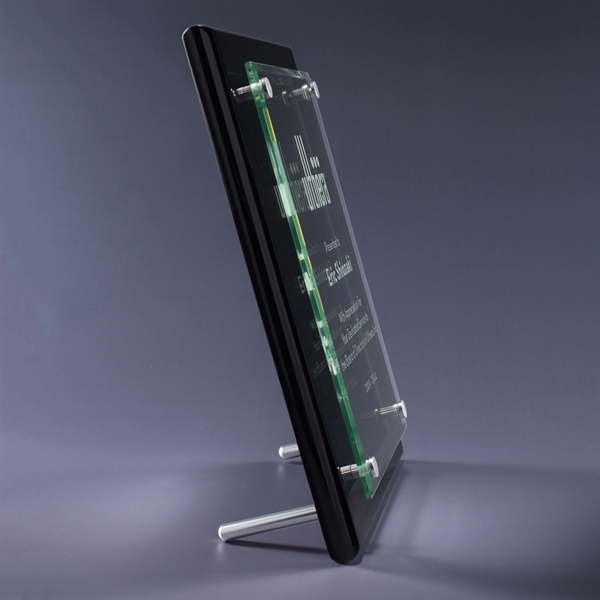 Versa desk or wall plaque made of wood and a suspended... from ASI 62985 J. Charles