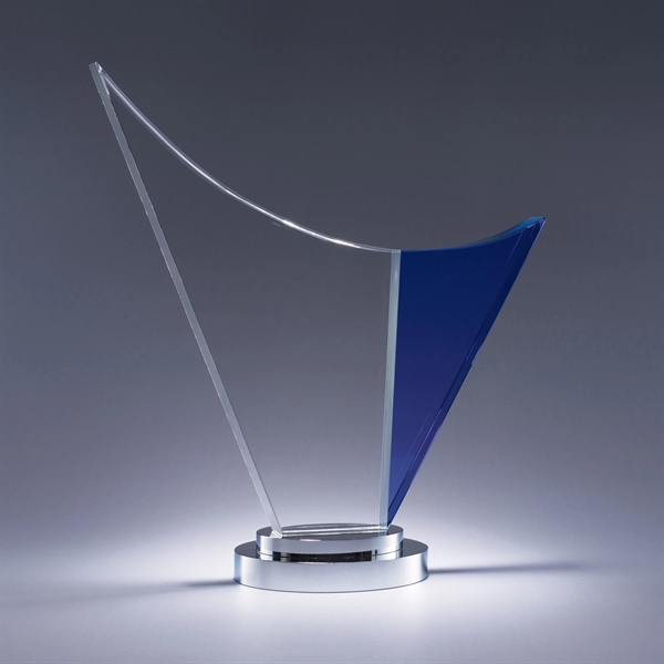 Wave award made of clear optic crystal and chrome for a... from ASI 62985 J. Charles