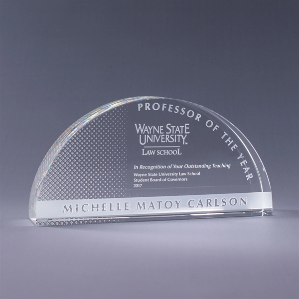 Arch award made of clear optic crystal with a clean, contemporary... from ASI 62985 J. Charles
