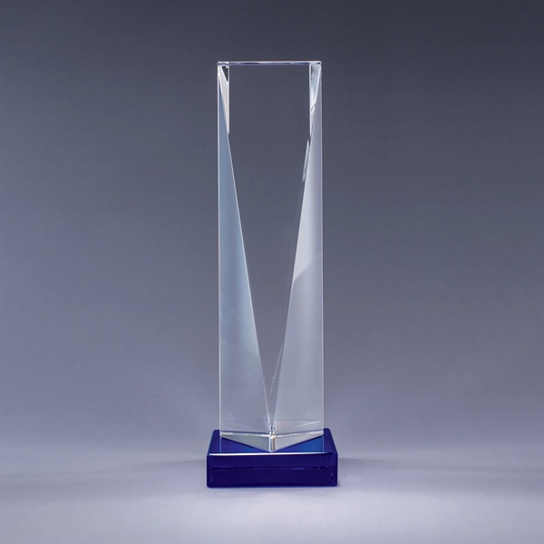 Excelsior optic crystal award with a design featuring a series of... from ASI 62985 J. Charles