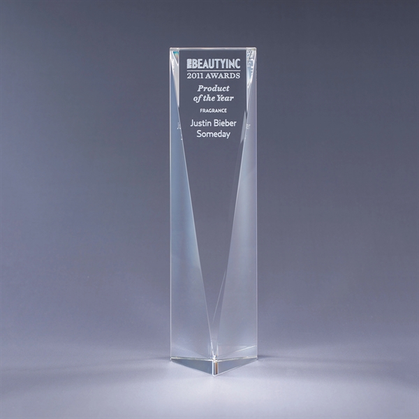 Excelsior faceted optic crystal tower award and base in 6" x... from ASI 62985 J. Charles
