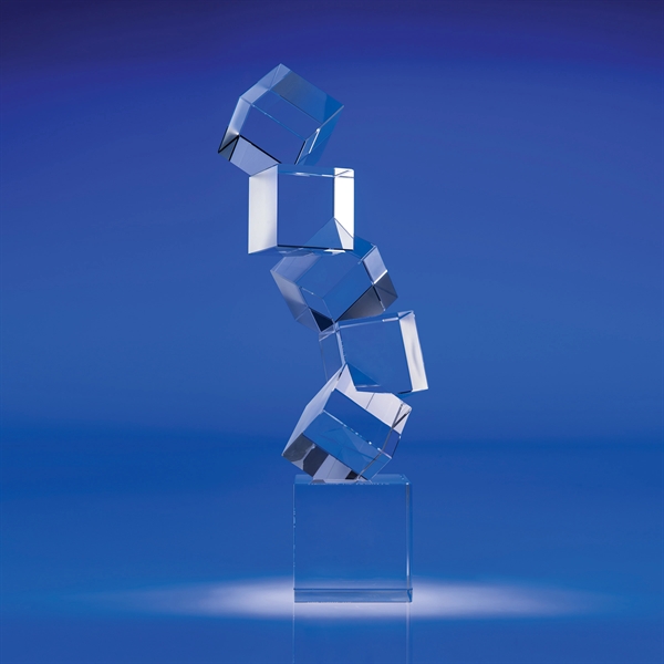 Cube-designed optic crystal award with choice of deep etch or full... from ASI 62985 J. Charles