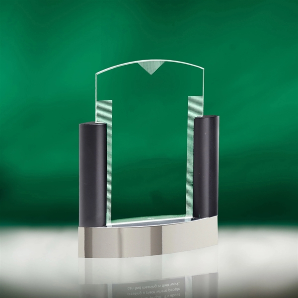 Neopolitan award made of jade crystal with a chrome base and... from ASI 62985 J. Charles