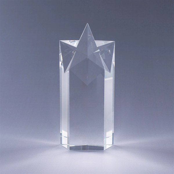 Rising Star optic crystal award in 6" x 3.5" x 1.75",... from ASI 62985 J. Charles