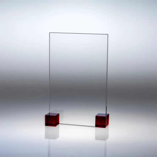 Elements award made of starphire crystal with a splash of red,... from ASI 62985 J. Charles