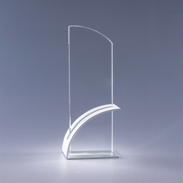 Optimist award with a matte-finish aluminum arc with choice of clear,... from ASI 62985 J. Charles