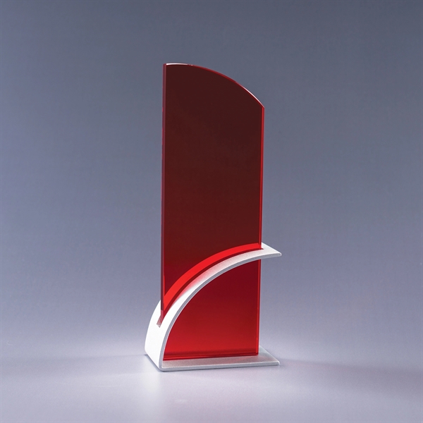 Optimist award with a matte-finish aluminum arc with choice of clear,... from ASI 62985 J. Charles
