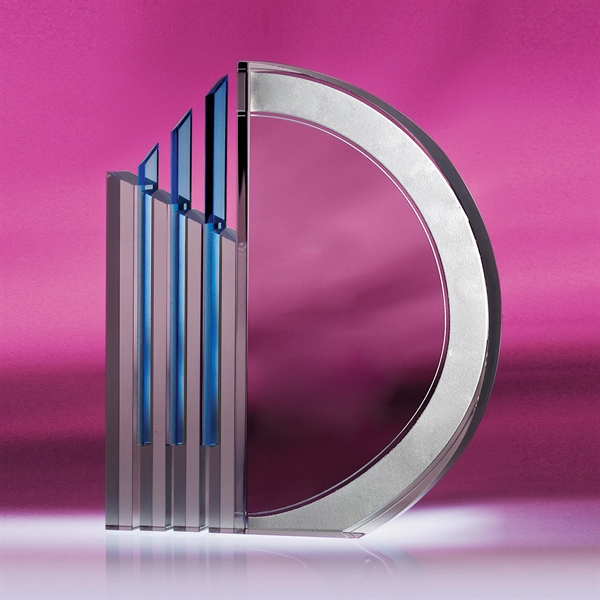 Optic and color optic crystal award with superb lines, striking angles... from ASI 62985 J. Charles