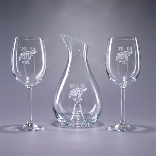 Three-piece Essence wine set with 46 ounce decanter and pair of... from ASI 62985 J. Charles