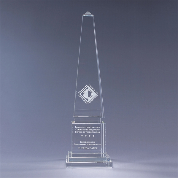 Athena award made of heavy optic crystal with an obelisk shape... from ASI 62985 J. Charles