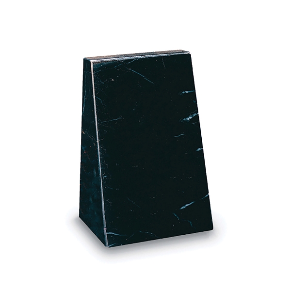 Genuine solid black marble award with deep etch and color fill... from ASI 62985 J. Charles