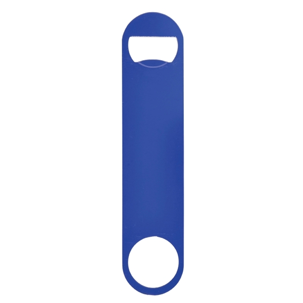 Paddle style bottle opener made of stainless steel with a powder-coated... from ASI 57655 STOPNGO Line