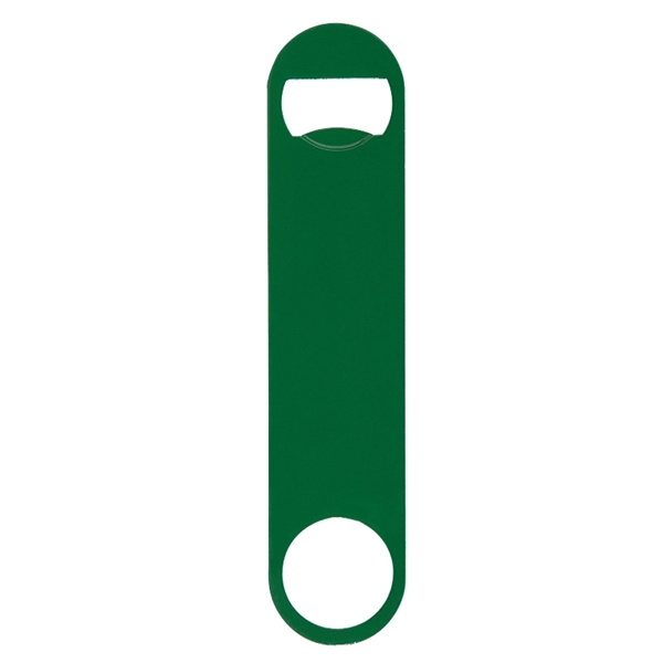 Paddle style bottle opener made of stainless steel with a powder-coated... from ASI 57655 STOPNGO Line
