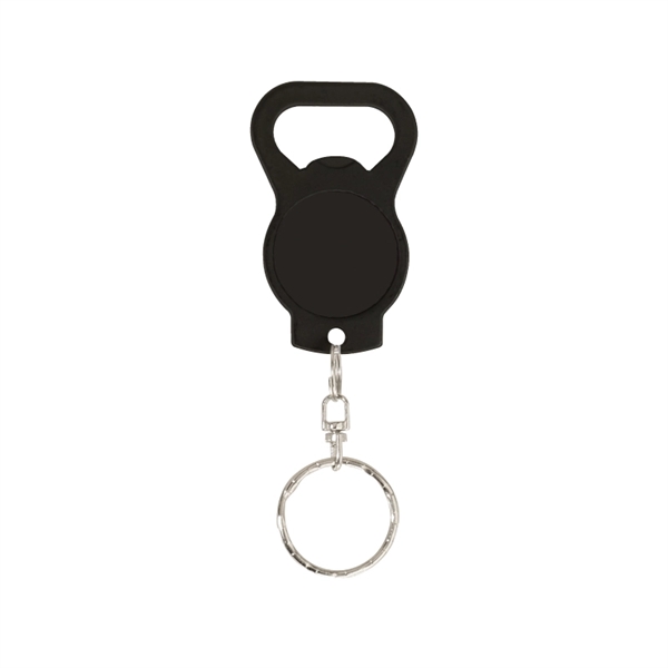 Stainless steel bottle opener with keyring.... from ASI 57655 STOPNGO Line