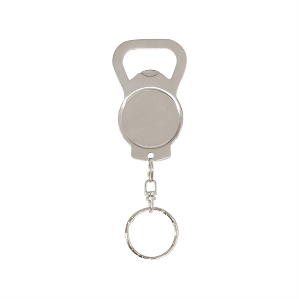 Stainless steel bottle opener with keyring.... from ASI 57655 STOPNGO Line