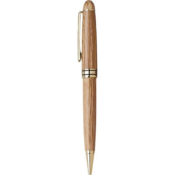 Customizable 5 3/4" oak wood ballpoint waiter's pen with black ink.... from ASI 55450 Franmara Inc